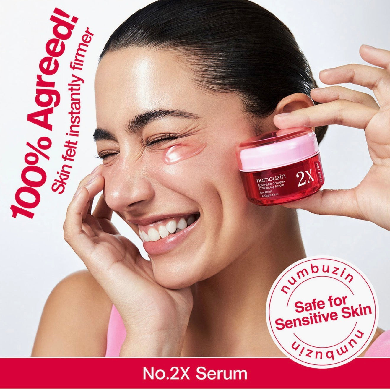 Numbuzin No.2 Rose PDRN Collagen 2X Plumping Serum