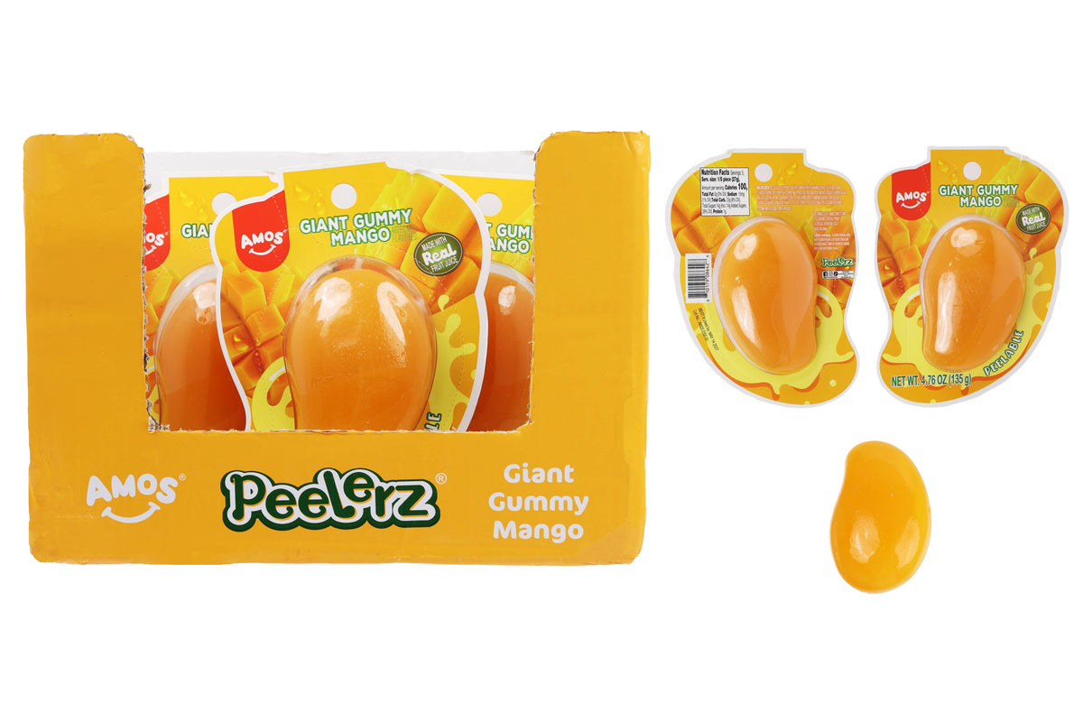 Amos Peelerz Giant Gummy Mango 4.76oz, 12ct