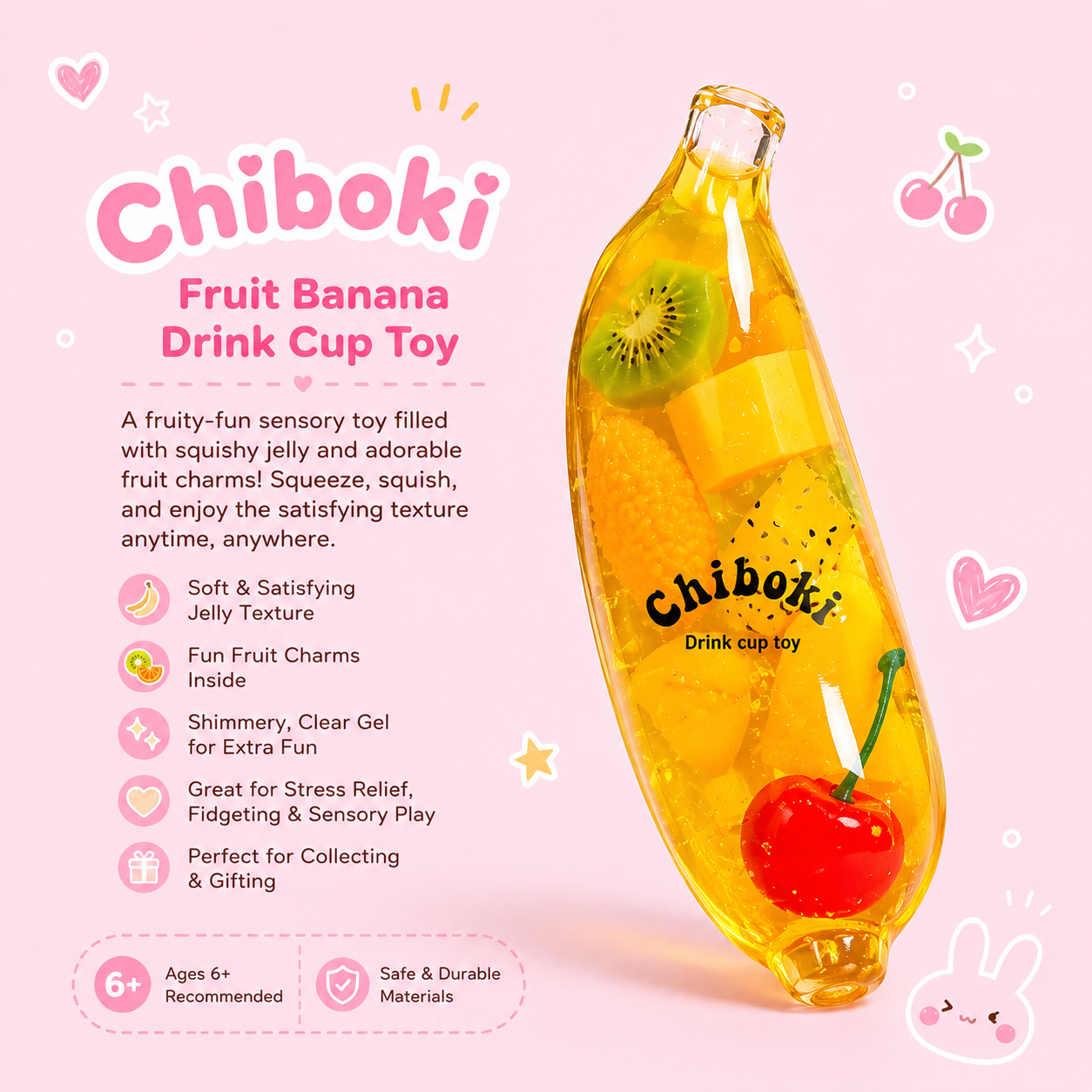 Chiboki Fruit Banana Jelly Squishy