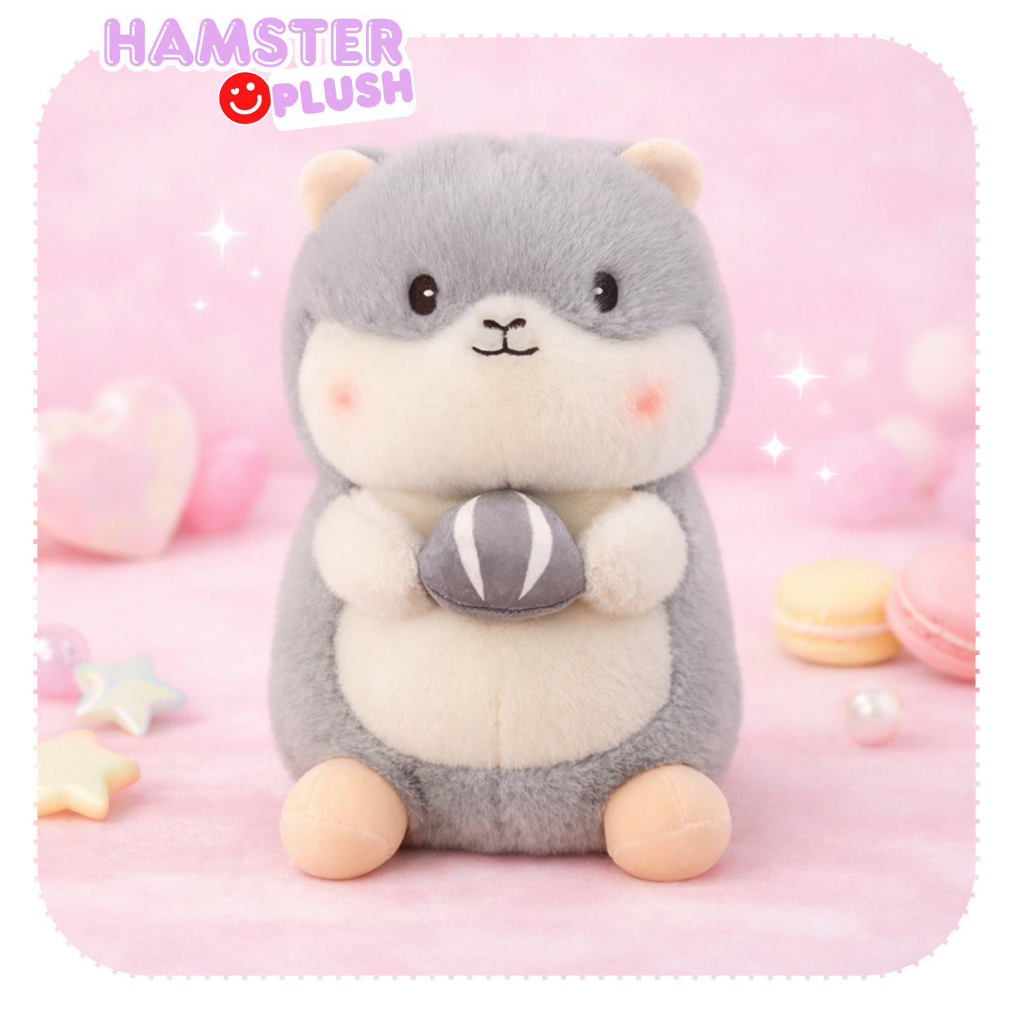 kawaii hamster plush toy Nutty Snuggle soft collectible - Overrated Korean Beauty & More