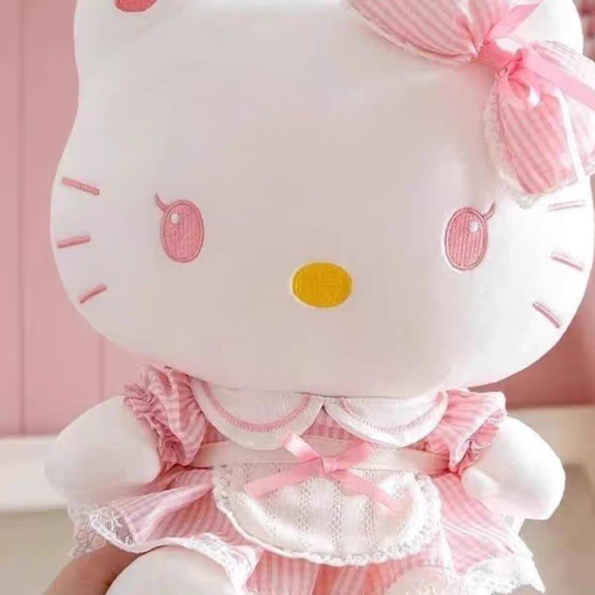 Sanrio Official Hello Kitty Springtime Pink Dress Plushie