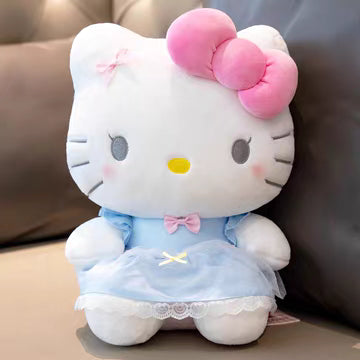 Sanrio Official Hello Kitty Dreamy Blue Dress Plushie