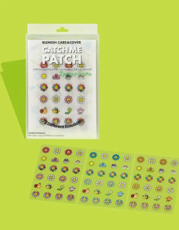 CATCH ME PATCH Emoticon Green 绿色表情符号痘痘贴