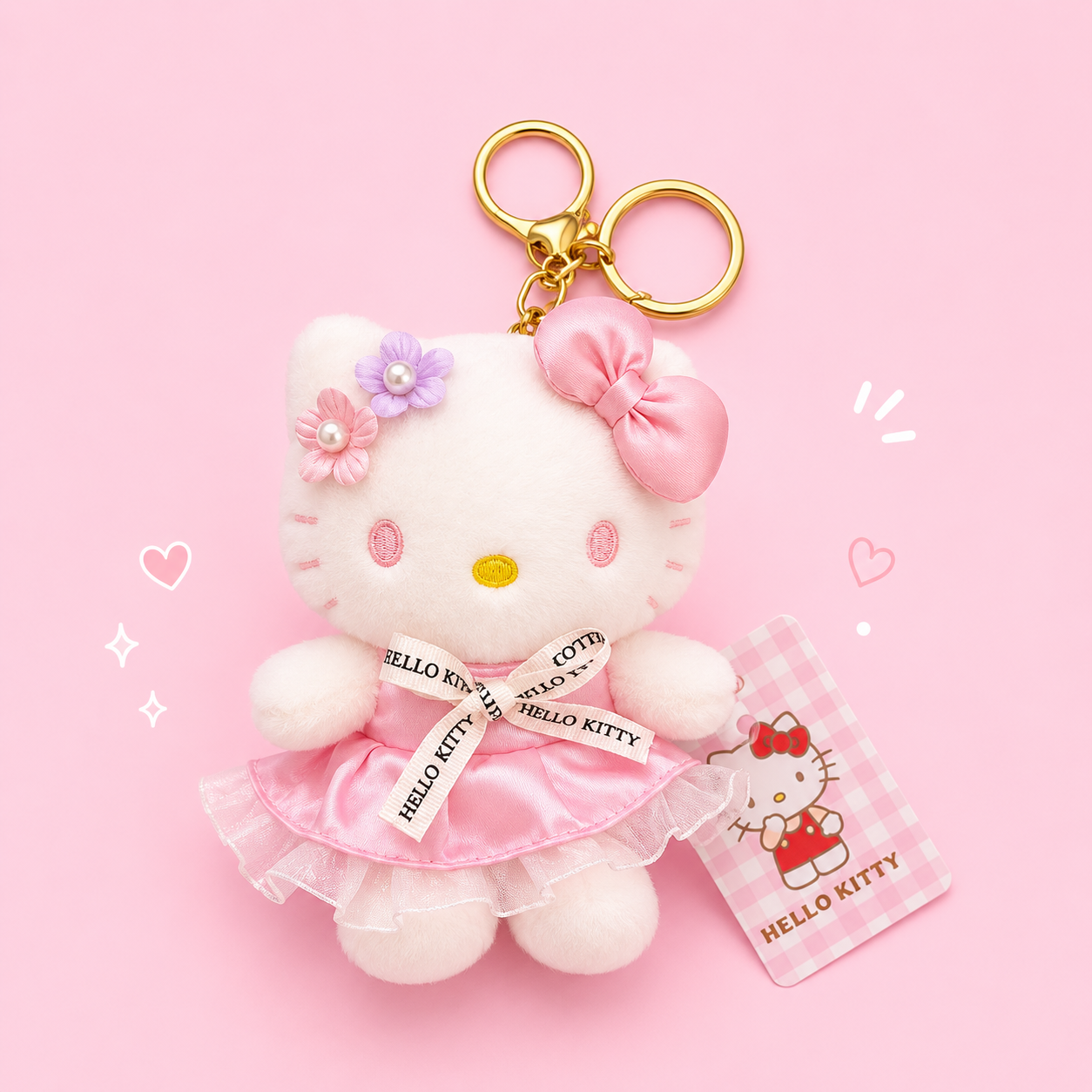 Sanrio Hello Kitty Blossom Princess Plush Keychain