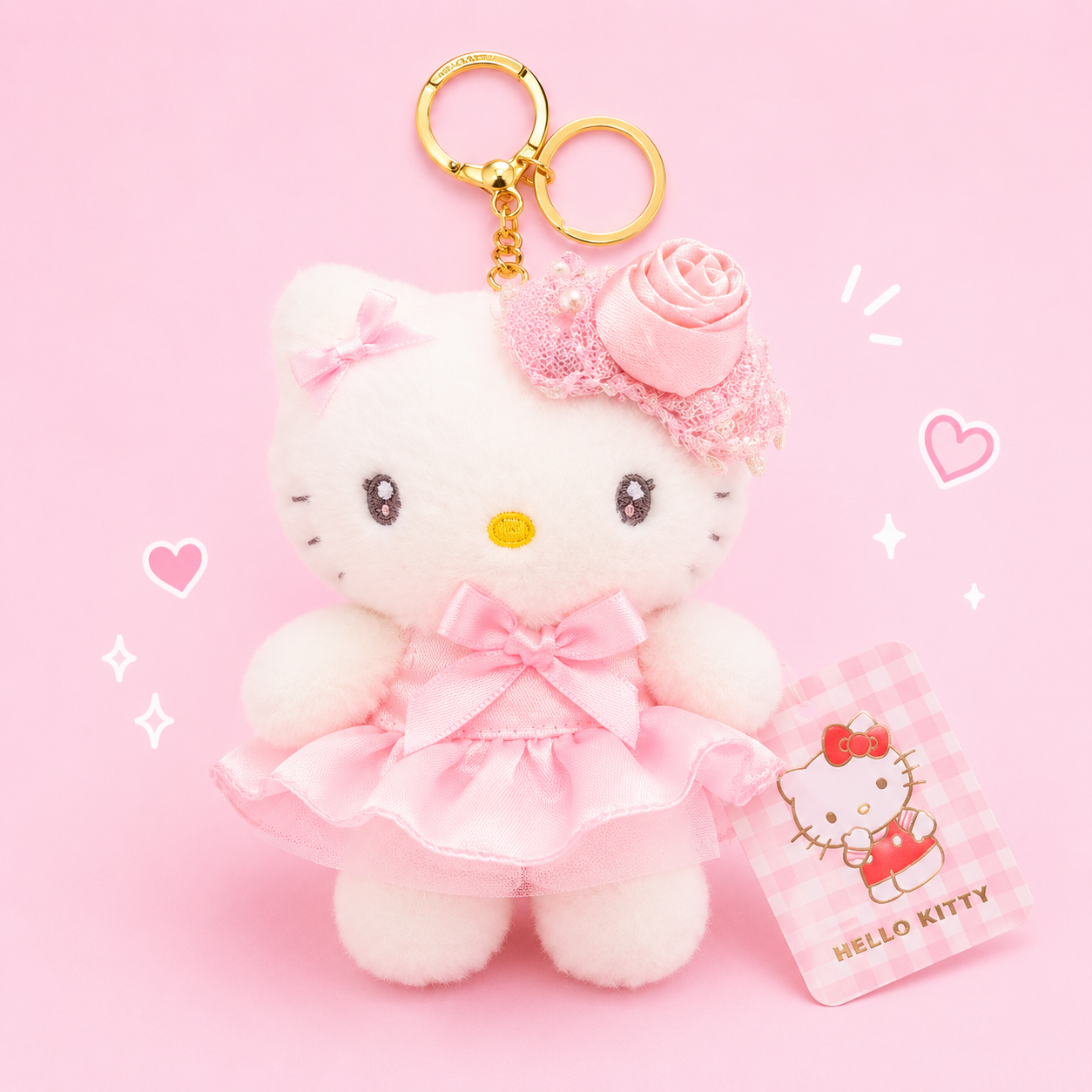 Sanrio Hello Kitty Sakura Princess Plush Keychain
