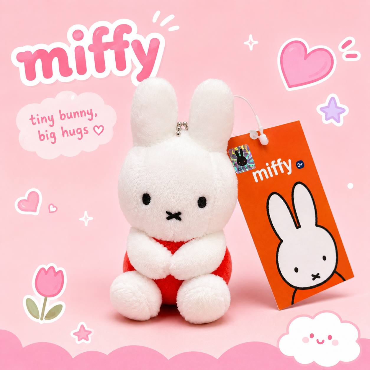 Miffy Classic 4 Inch Plush Keychain