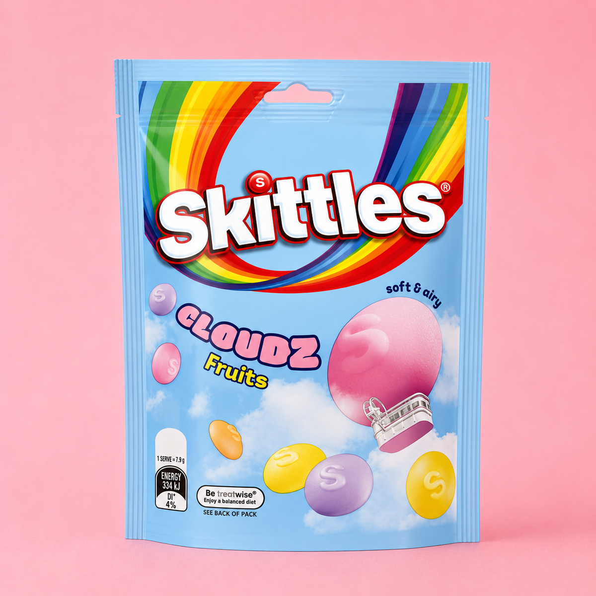 Skittles Fruits Squishy Cloud Gummies 100g