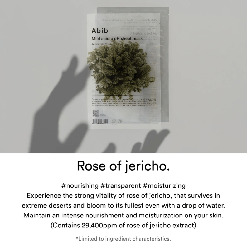 ABIB Jericho Rose Mild Acidic pH Sheet Face Mask - OVERRATED