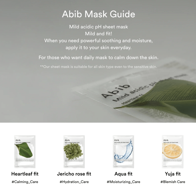 ABIB Mild Acidic pH Sheet Face Mask: Aqua - OVERRATED