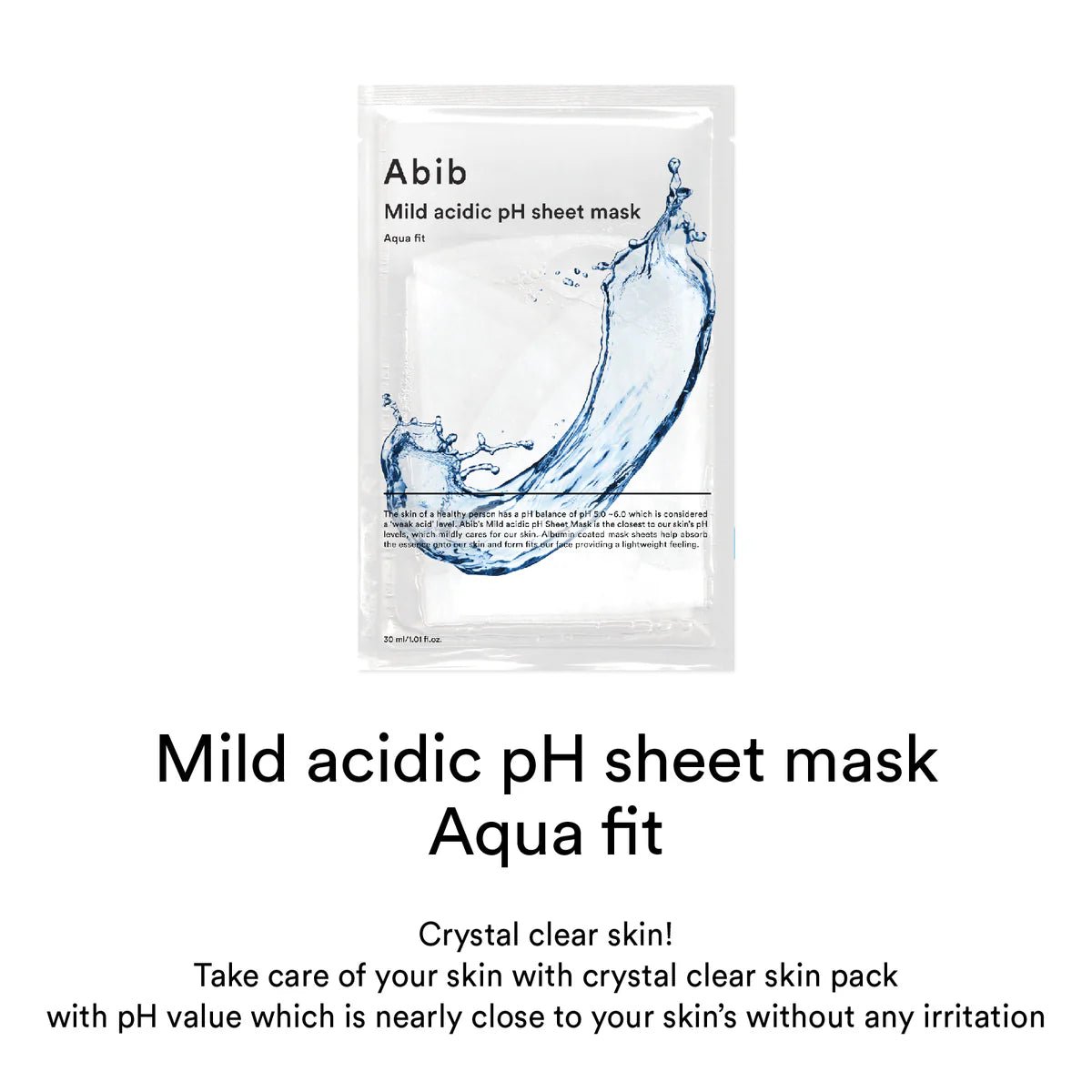 ABIB Mild Acidic pH Sheet Face Mask: Aqua - OVERRATED