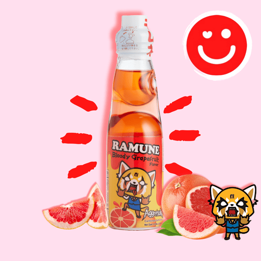 Aggretsuko Bloody Grapefruit Ramune Soda - OVERRATED