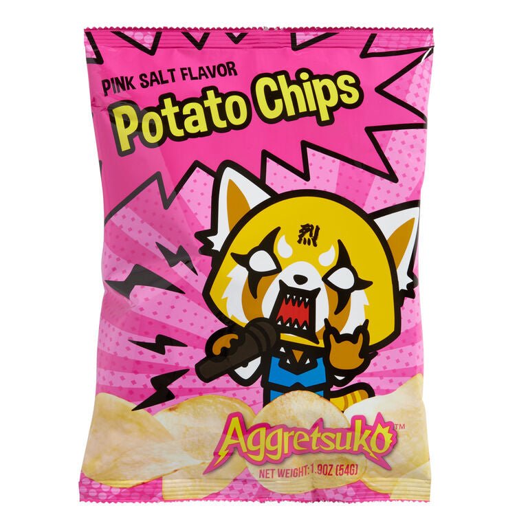 Aggretsuko Pink Salt Potato Chips - OVERRATED