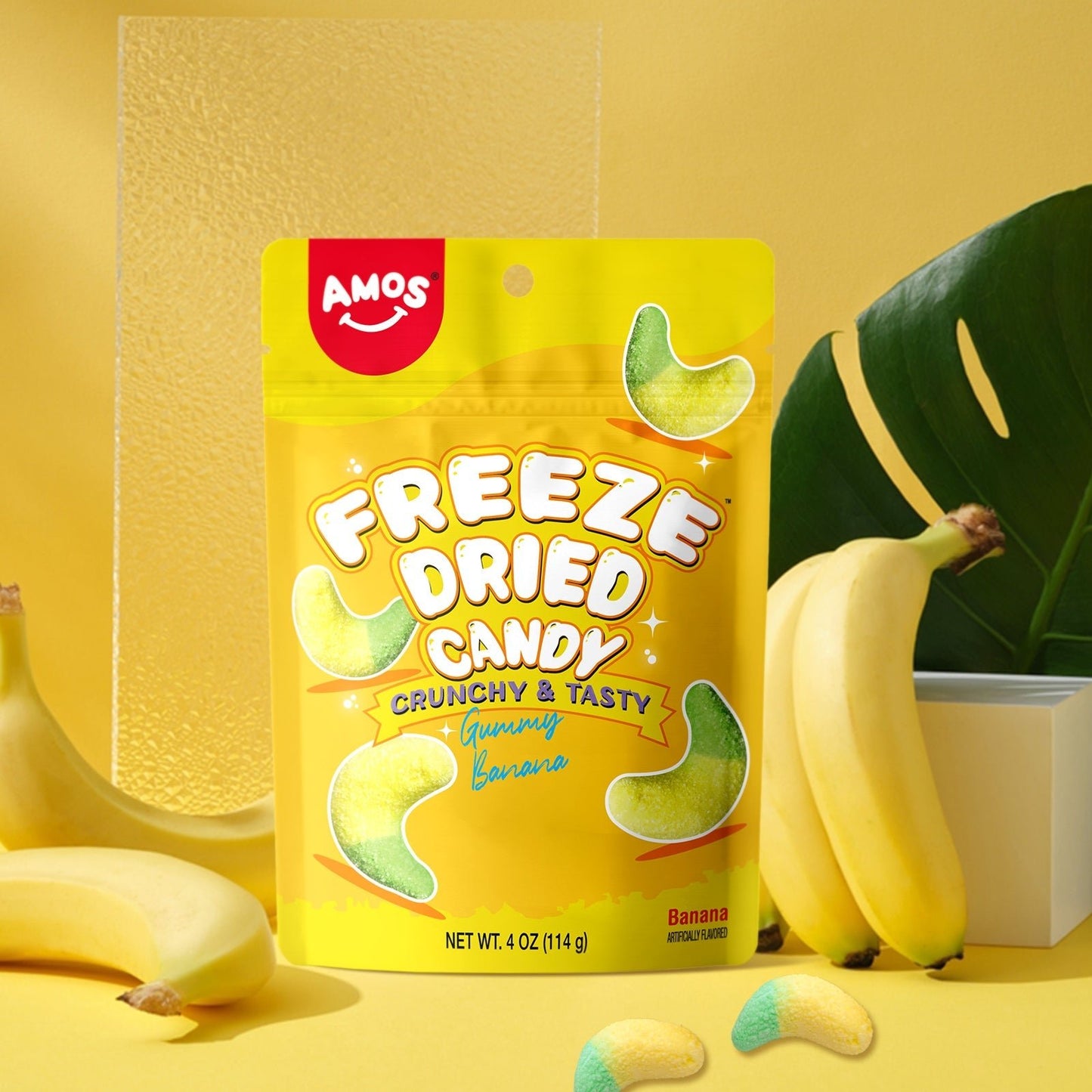 Amos Freeze Dried Gummy Banana - OVERRATED