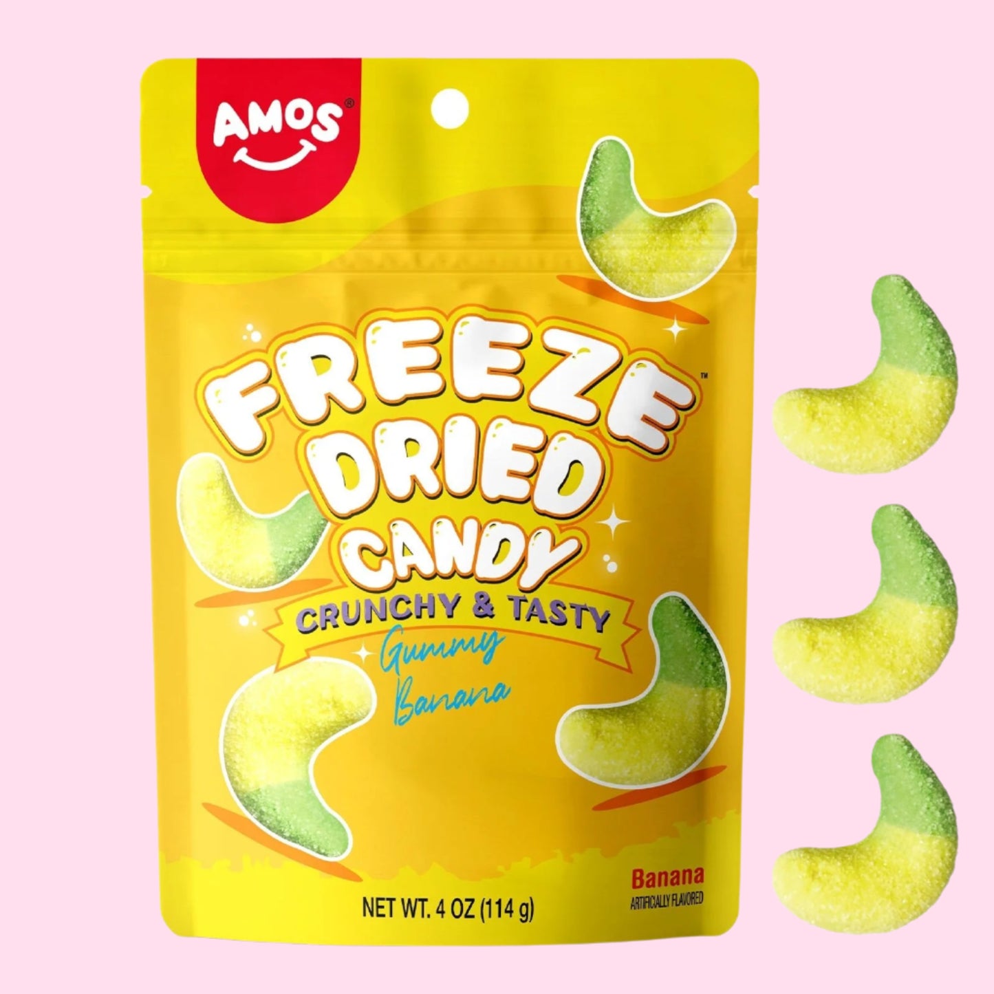 Amos Freeze Dried Gummy Banana - OVERRATED