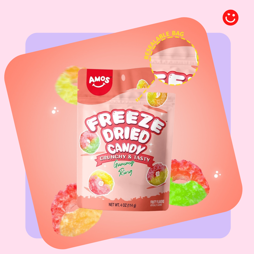 Amos Freeze Dried Gummy Rings - OVERRATED