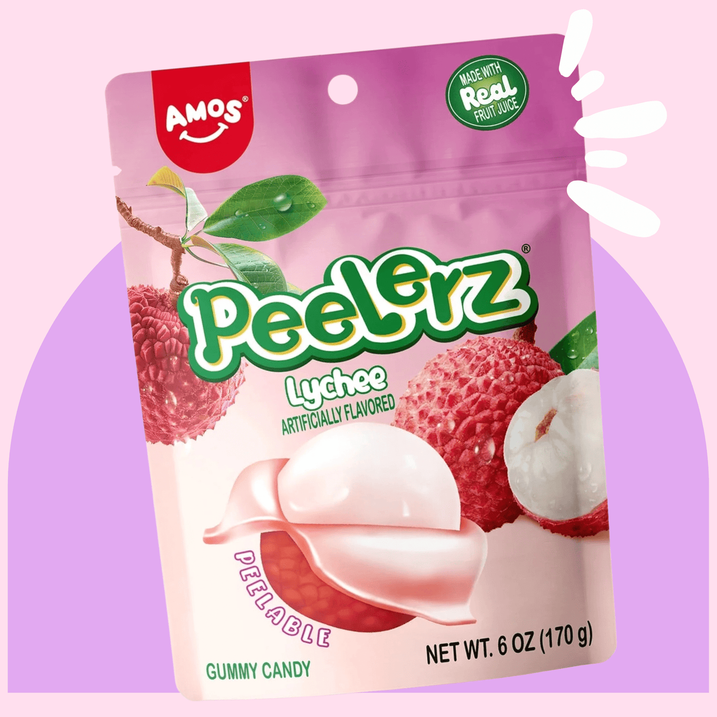 Amos Peelerz Lychee 6oz Bag - OVERRATED