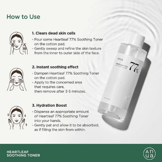ANUA Heartleaf 77% Soothing Toner Vegan - OVERRATED