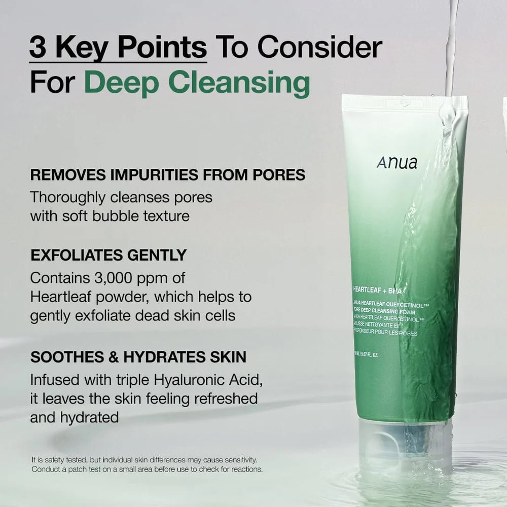 Anua Heartleaf Quercetinol Pore Deep Cleansing Foam - OVERRATED