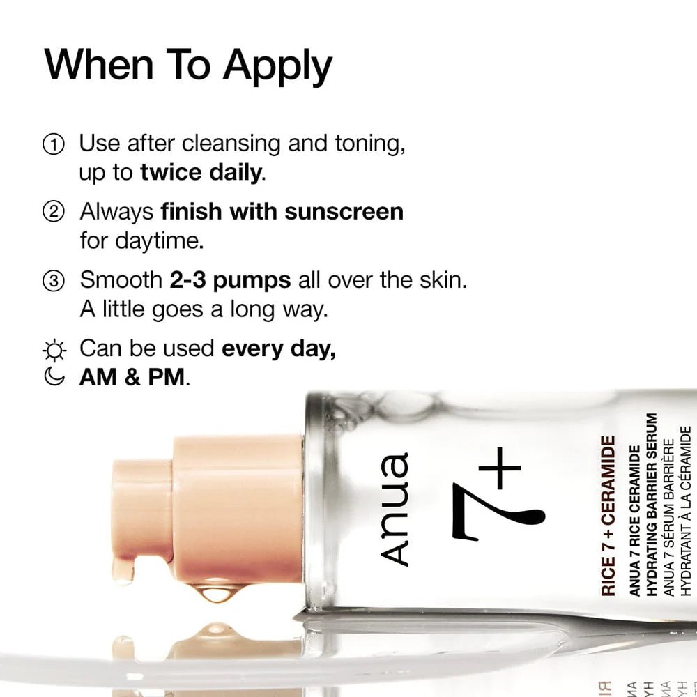 Anua Rice Ceramide 7 Hydrating Barrier Serum - OVERRATED