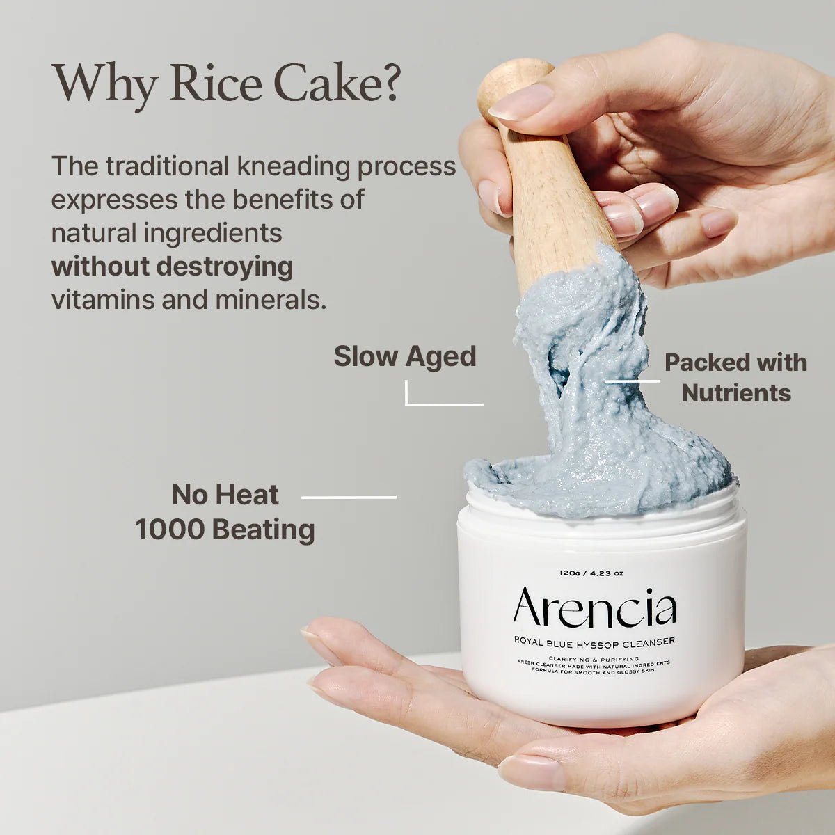 Arencia Blue Hyssop Rice Mochi Cleanser - OVERRATED