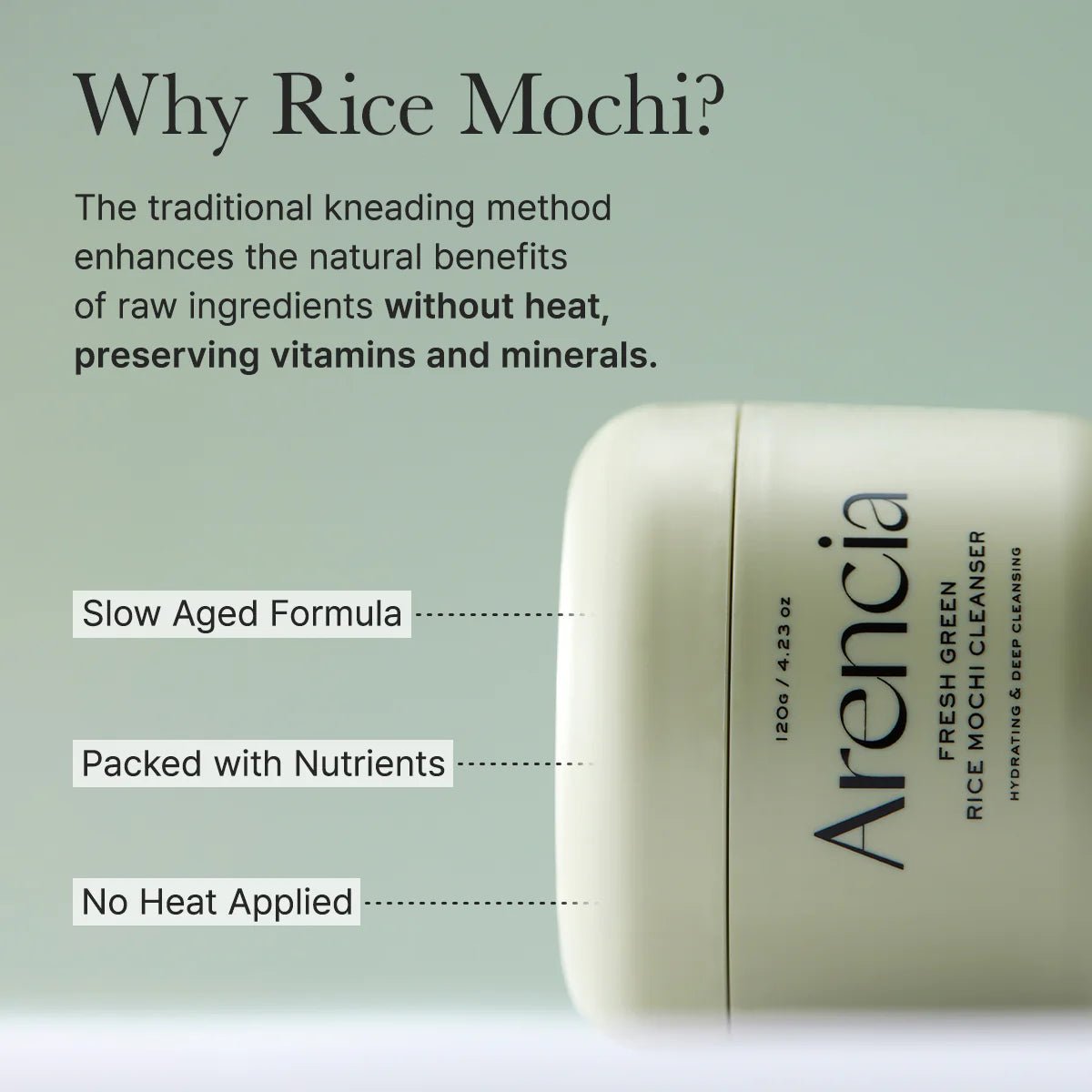 Arencia Fresh Green Rice Mochi Cleanser - OVERRATED