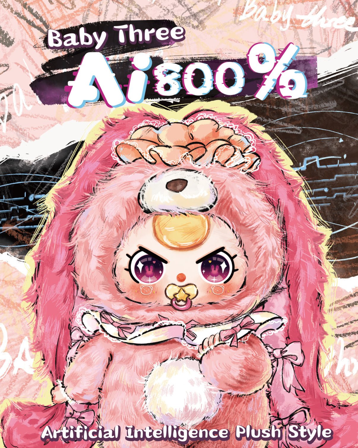 Baby Three 800% Artificial Intelligence Plush Style Lucky Bag - OVERRATED