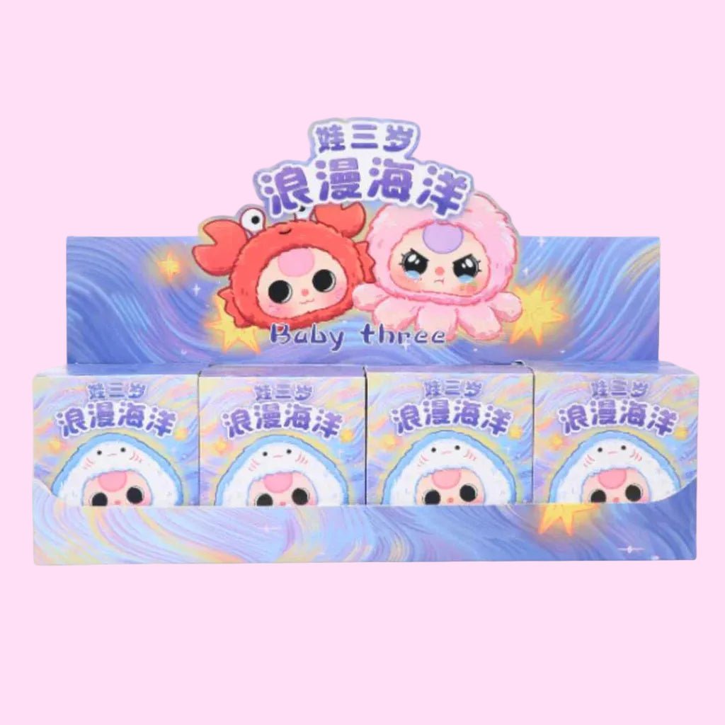 Baby Three blind box ocean theme collectible kawaii figure - Overrated Korean Beauty & More