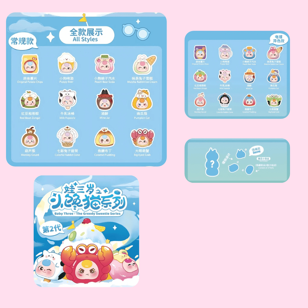 Baby Three The Greedy Sweetie V2 Mini Series Blind Box - OVERRATED