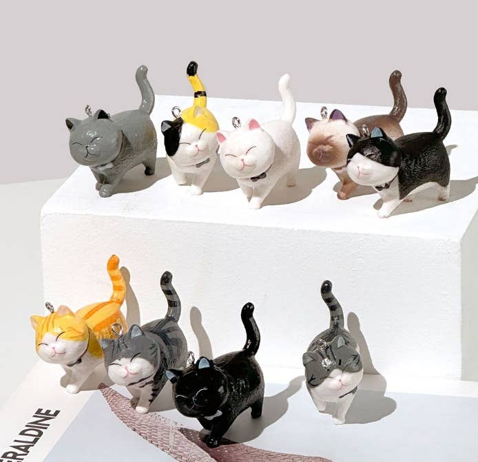 Best Friend Cat Figure Collectable Keyring Random Box - OVERRATED