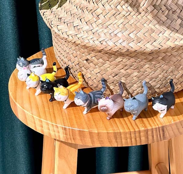 Best Friend Cat Figure Collectable Keyring Random Box - OVERRATED