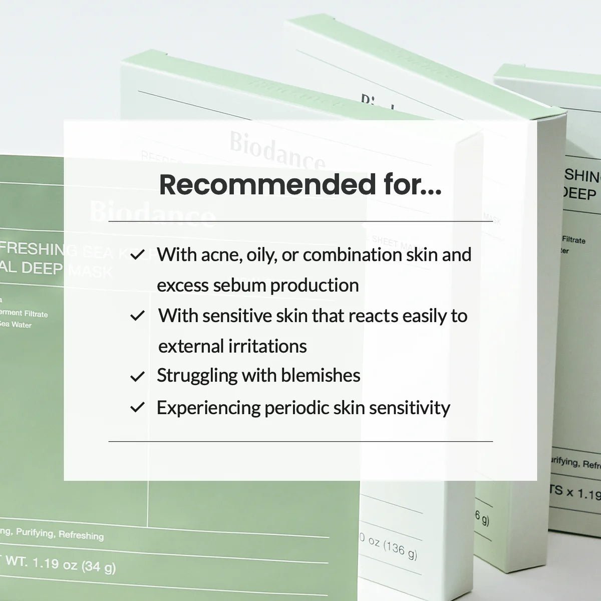 Biodance Refreshing Sea Kelp Real Deep Mask 4Pack - OVERRATED