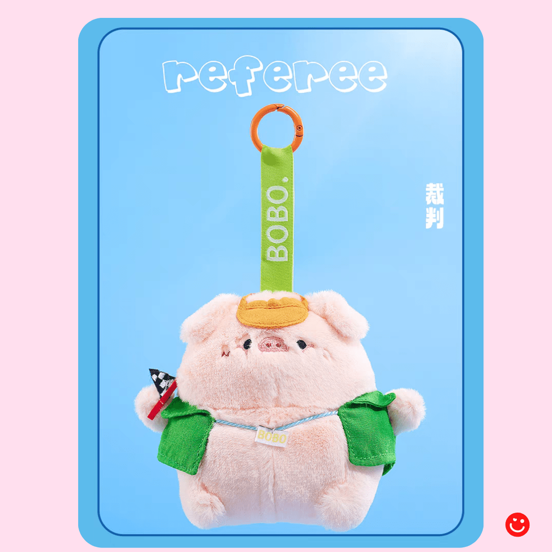 Bobo Pig Games Happy Sports Plush Zipper Bag Keychain Blind Box - OVERRATED