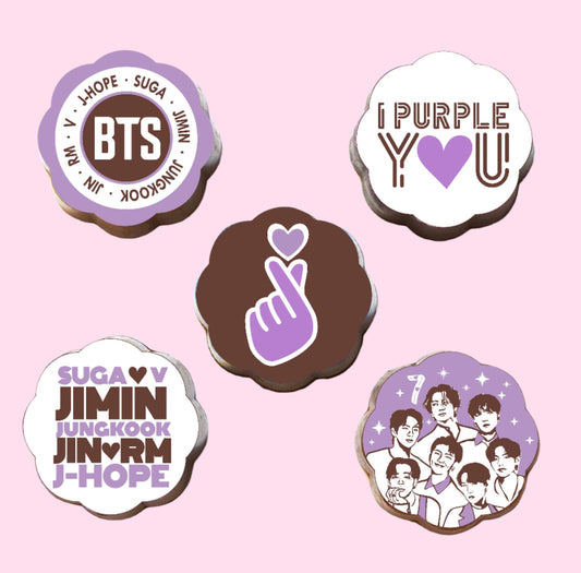 BTS Fan Club Chocolate Covered Caramels 5 Piece Set - OVERRATED