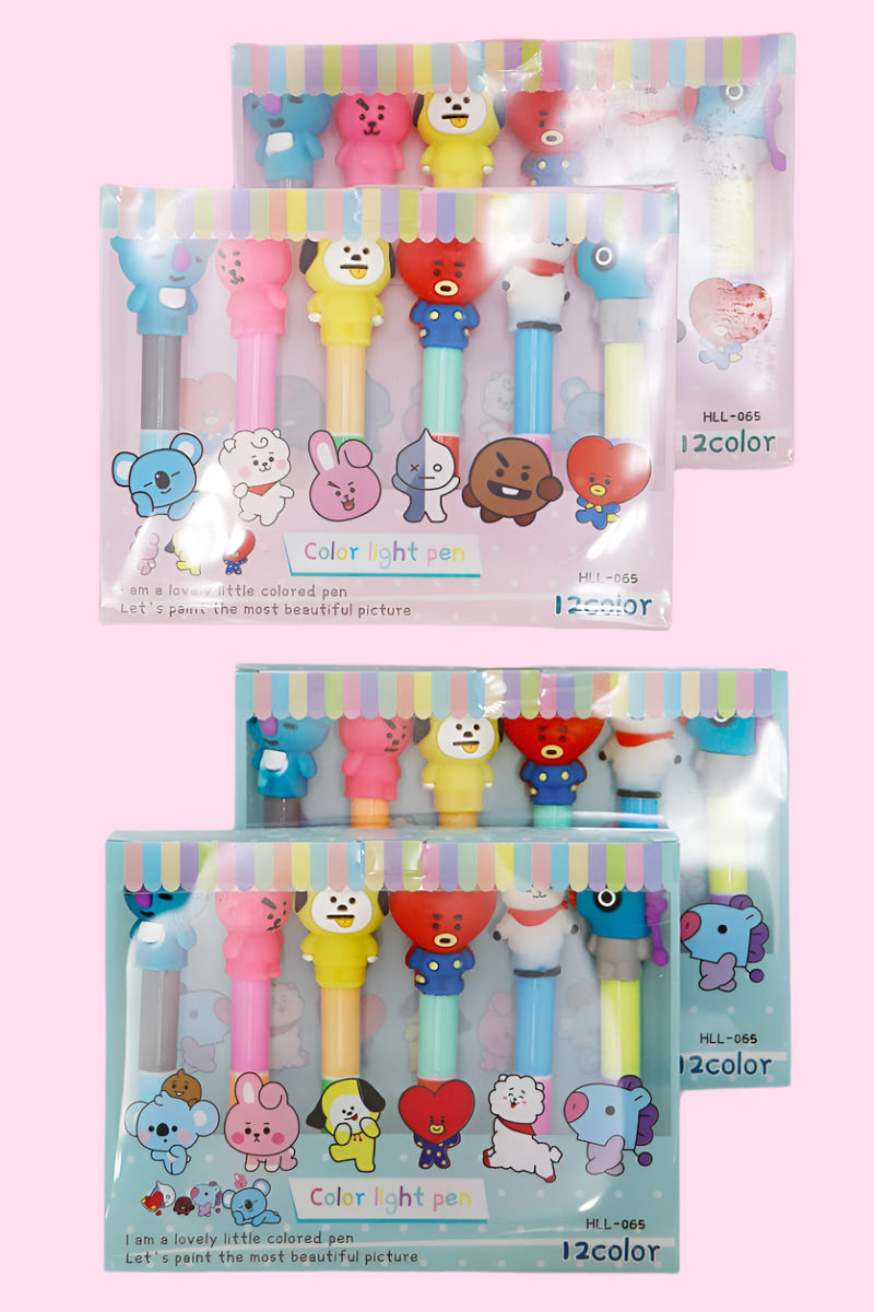 BTS Stackable Highlighter Marker - 6 pcs Pack - OVERRATED