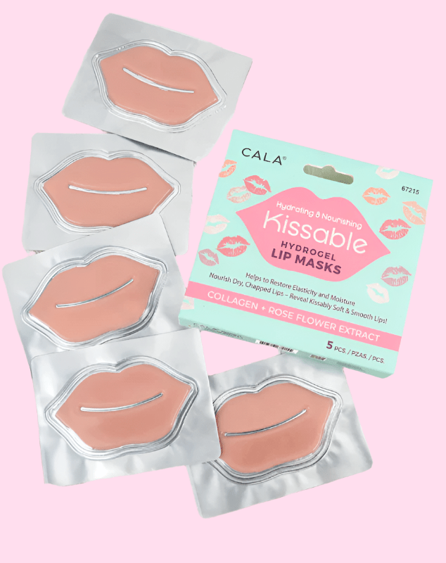 CALA 5 PIECE HYDROGEL LIP MASK ROSE COLLAGEN HYDRATING - OVERRATED