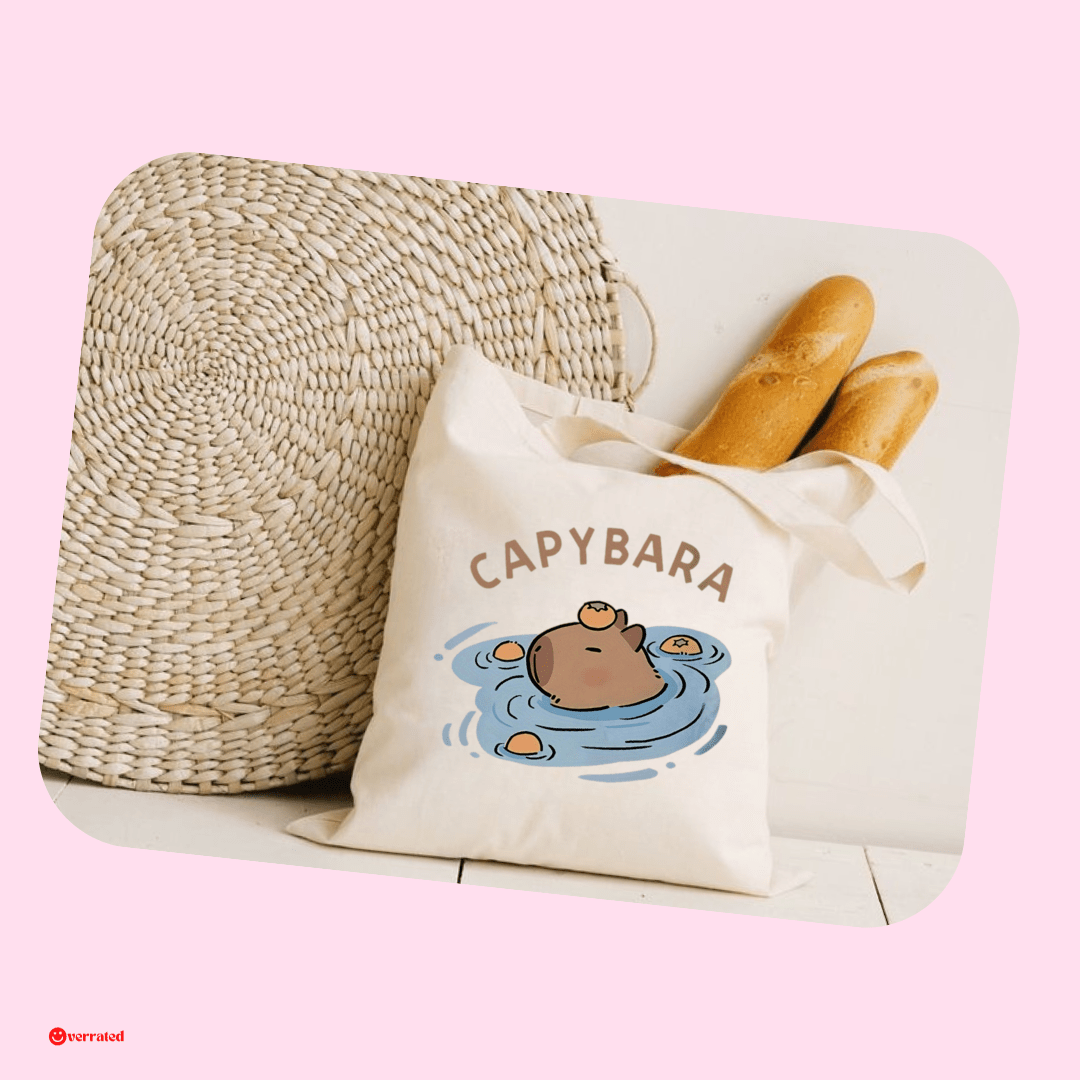 Capybara Onsen Eco Tote - OVERRATED