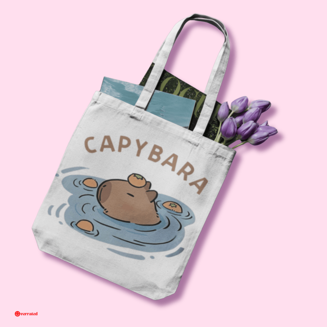Capybara Onsen Eco Tote - OVERRATED