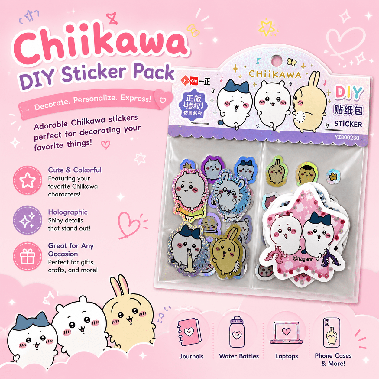 Chiikawa DIY Sticker Pack - OVERRATED