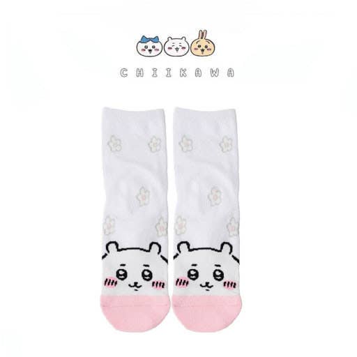 Chiikawa Flower Mid - Crew Soft Cotton Socks - OVERRATED