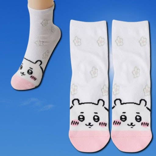 Chiikawa Flower Mid - Crew Soft Cotton Socks - OVERRATED