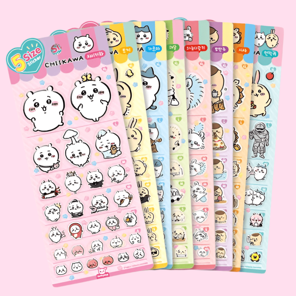 Chiikawa & Friends 5 Sizes Jelly Coating Deco Stickers : 1. CHIIKAWA & Friends - OVERRATED