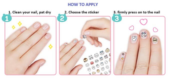 Chiikawa Nail Sticker/ Nail Art - OVERRATED