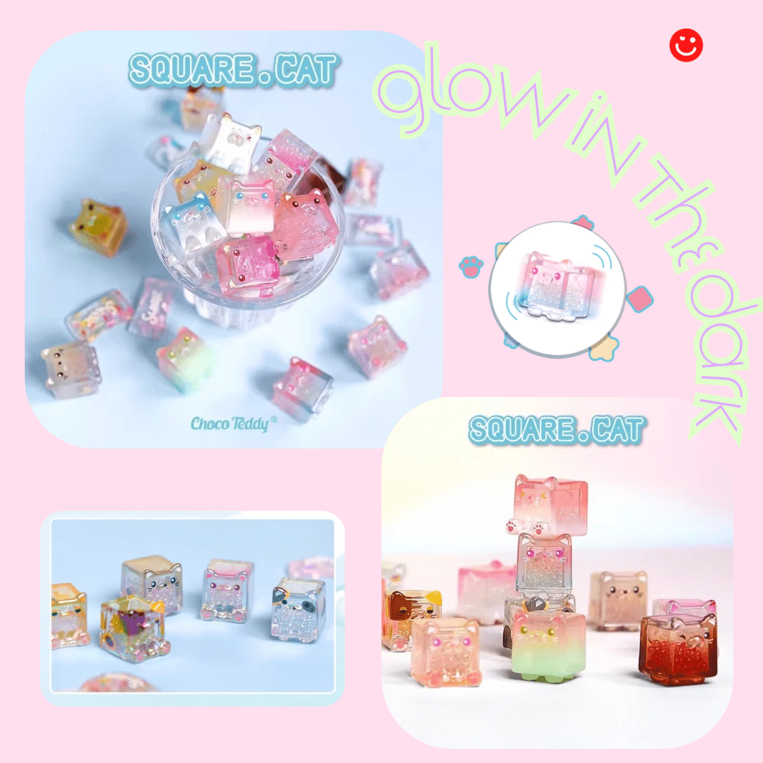 ChocoTeddy Square Cat Glow In The Dark Miniature Blind Bag Series 2 - OVERRATED