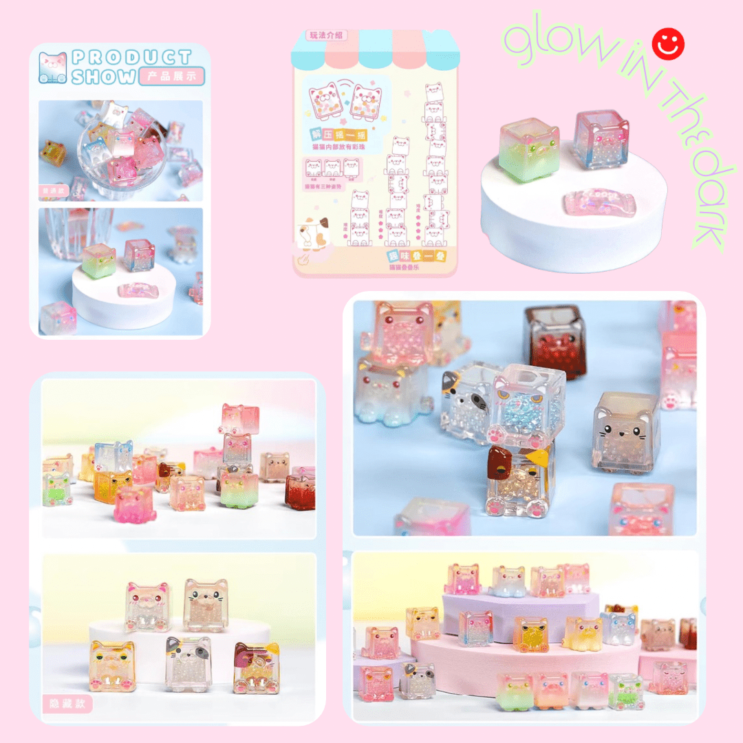 ChocoTeddy Square Cat Glow In The Dark Miniature Blind Bag Series 2 - OVERRATED
