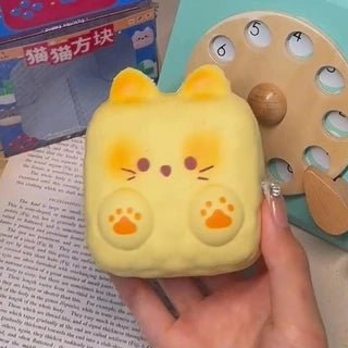 Chubby Paw Kitty Squishy Cube Sensory Toy - OVERRATED