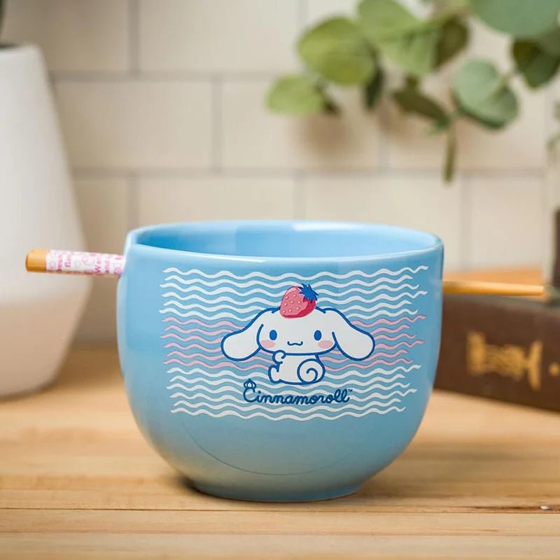 Cinnamoroll 20oz Ceramic Ramen Bowl with Chopsticks - OVERRATED