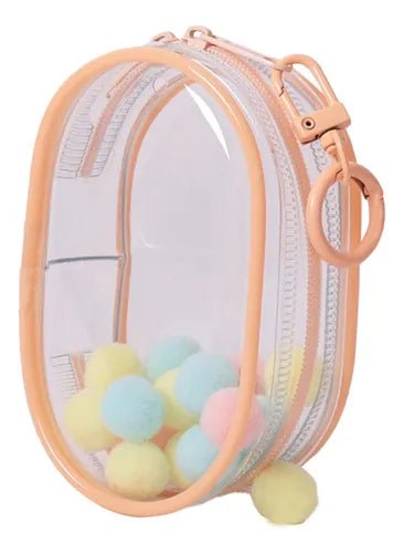 Clear Blind Box Figure Display Case with Keychain & Pom - Poms - OVERRATED