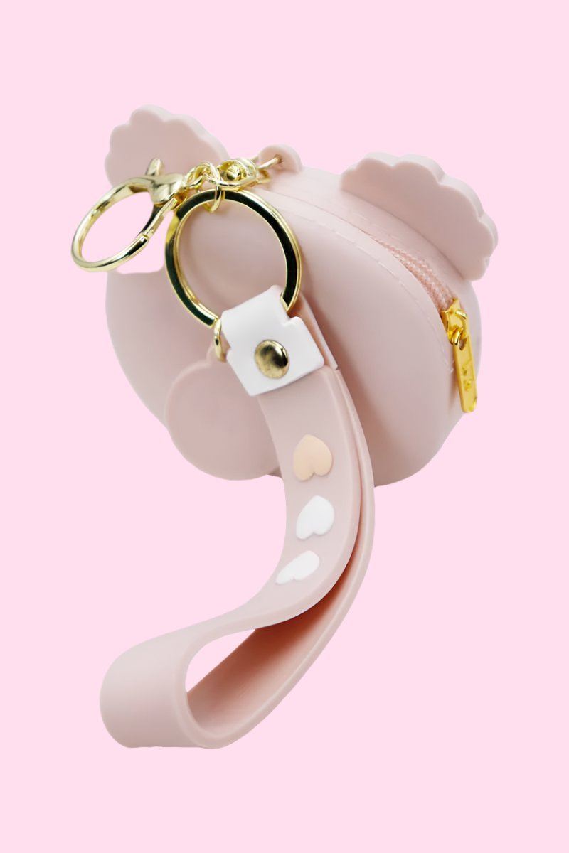 Cookie Bear Zipper Silicone Coin Purse Keychain - OVERRATED
