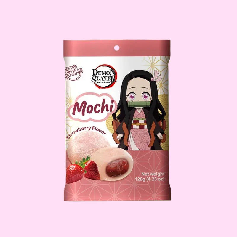 Japanese mochi candy Demon Slayer strawberry flavor 120g bag - Overrated Korean Beauty & More