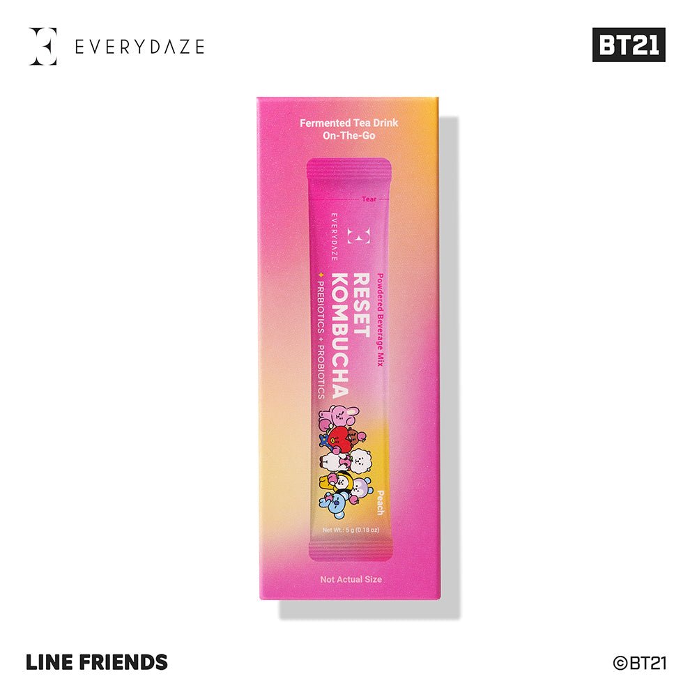 EVERYDAZE Reset Kombucha Stick - 10 Packs: BT21 Peach - OVERRATED